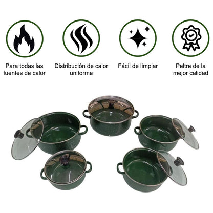 Juego de Olla Porcelanizado Shorbull®