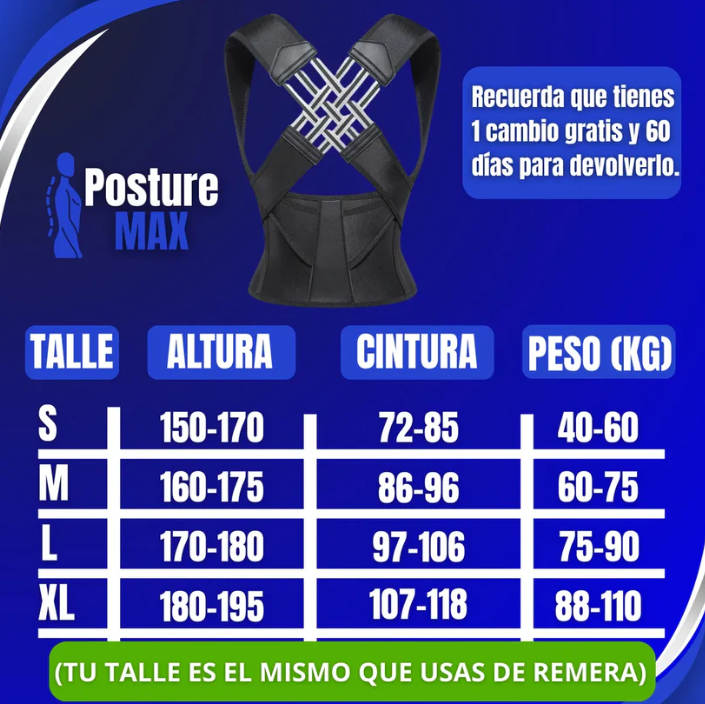 CORRECTOR POSTURA® Postura Recta y Alivio del Dolor